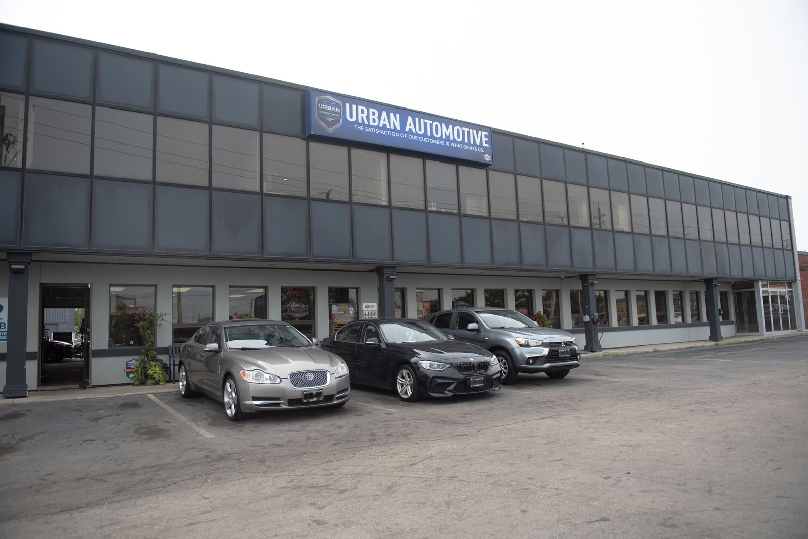 Urban Automotive Oakville location in the evening
